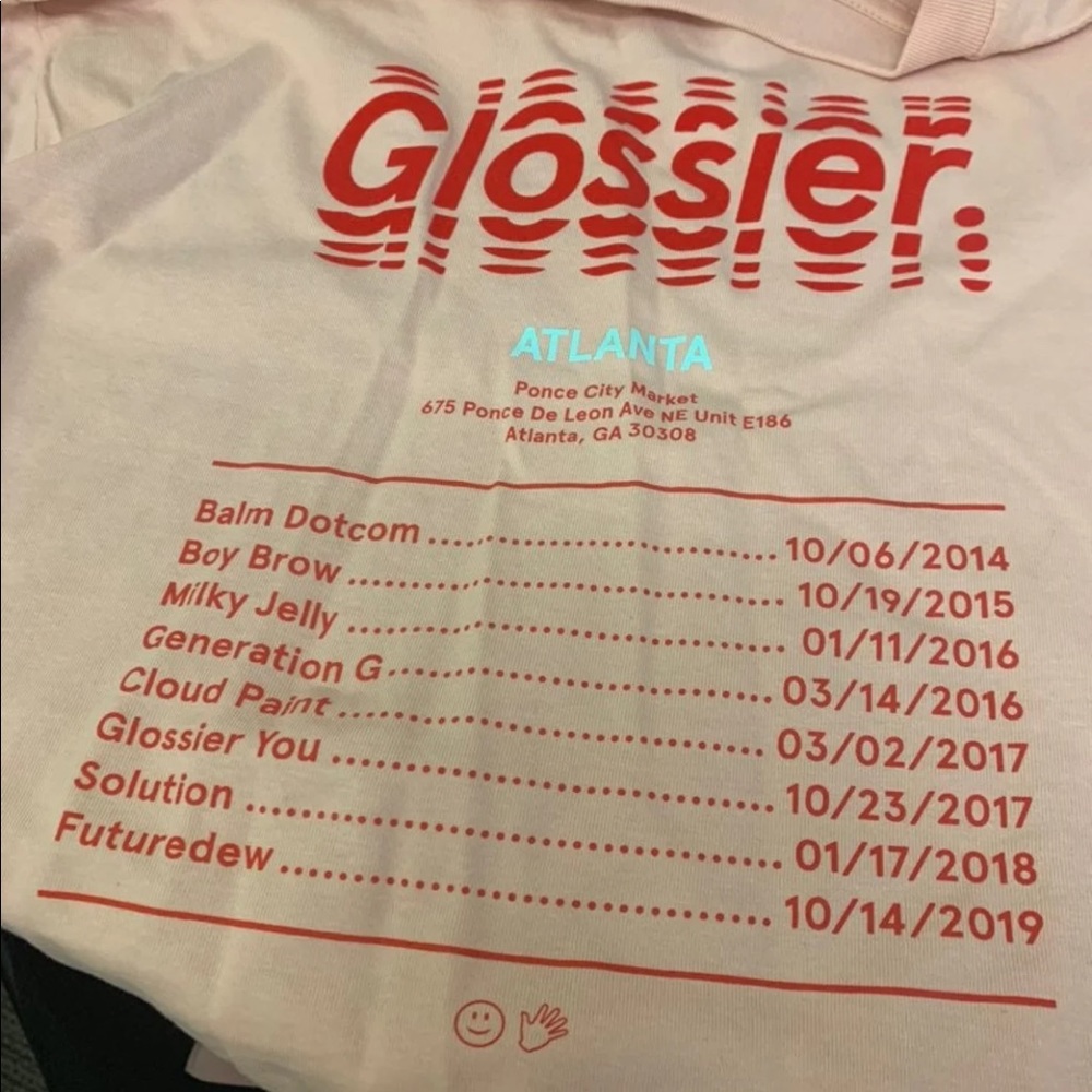 Glossier Atlanta Long Sleeve Blush Pink T-shirt